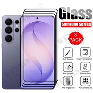 3Pcs Tempered Glass For Samsung S26 Ultra Edge Plus Screen Protector On Galaxy S25 S24 Ultra A57 A37