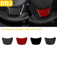 For Toyota GR Supra A90 A91 MK5 2019-2024 Accessories Carbon Fiber Car Interior Chin Steering Wheel 