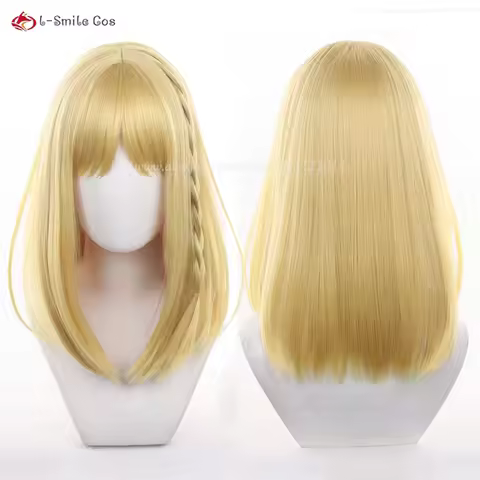 Fate Ayaka Sajyou Cosplay Wig 40cm Golden Yellow Wigs Heat Resistant Synthetic Hair Women's Anime Co