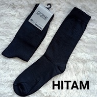 kaos kaki. kaus kaki cowok panjang hitam polos 12pasang