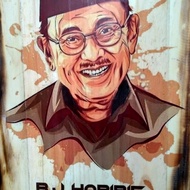 BPK BJ HABIBIE WOODEN PAINTING VINTAGE WALL DECORATIONS
