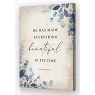 Ecclesiastes 3 11 Bible Verse Wall Art Deco Bathroom Giclee Prints for Bedroom Poster Nature Canvas 