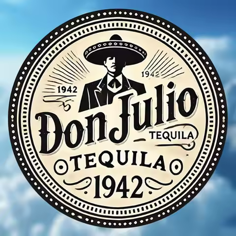 [Vintage Don Julio Sign] Don Julio Tequila 8" Round Aluminum Metal Sign | Vintage Traditional Mexica