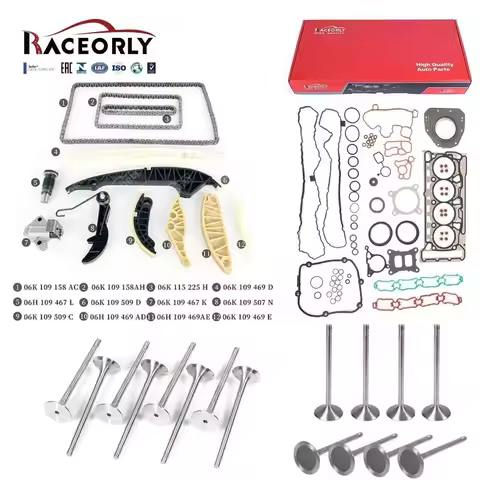 RACEORLY Head Gasket Timing Chain Kit For VW GTI Audi CJX CNC CHH 2.0 EA888 Gen3 06K109158AH, 06K109