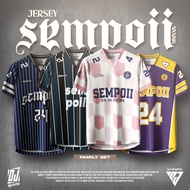 DJ Sport️ (P1) NFL Jersey SEMPOII Unisex Quick Dry Microfiber Couple Shirt Family Set - Size 6-10XL/