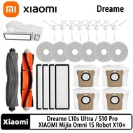 Xiaomi Robot Vacuum S10+ / S10 Plus / X10+ / X10 Plus / Omni 1s / Dreame L10s Ultra / L10 Prime / W10s / Accessories Of Main Brush, Side Brush, Filter, Mop Cloth, Dustbin