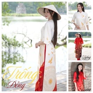 Ao Dai Clear Dong (NO PANTS), 1 layer, 2 flaps, high quality material