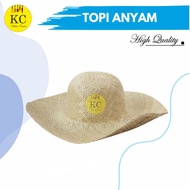 Topi Anyam Pandan Topi Petani Topi Anyam Nelayan Topi Pantai Topi Berkebun Aksesoris Liburan