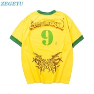 3D PrintNew Brazil No.9 Jersey, Casual Sports Short Sleeve Unisex