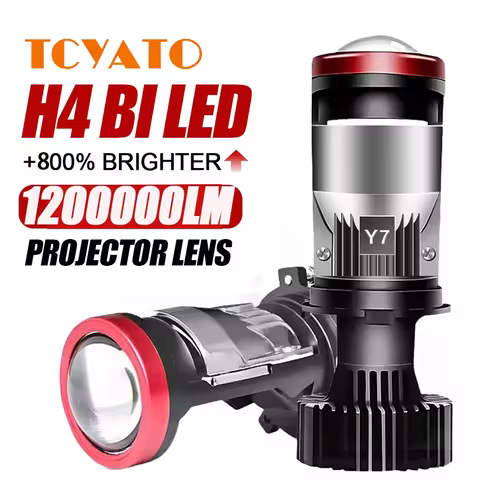 TCYATO Y8 Motorcycle LED Headlights H4 Lens Super Bright Tangent Spotlight Far and Near Integrated L