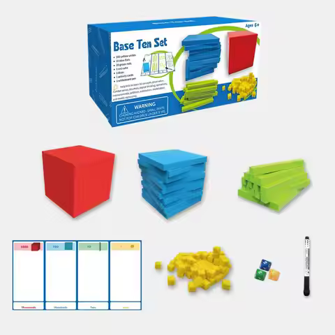 Base Ten Blocks for Math Base Ten Blocks Manipulatives Math Educational Toys Counting Blocks Prescho