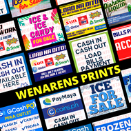Store Sign Loading Station Sari Sari Store Laminated & PVC Sign Waterproof Signage A4 Size