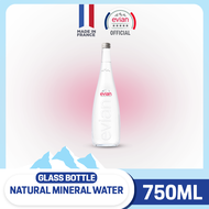 evian Natural Mineral Water 750ml Glass Bottle