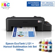 Epson L121 EcoTank Ink Tank Printer with Hansol Sublimation Ink Set 100mL - Sublimation Printer