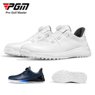PGM Golf Mens Shoes Sport Sneaker Waterproof Spikes Antiskid Microfiber Leather Buttoned Shoelace Casual Leisure Male Shoes XZ321