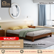 [3S  FURNITURE] Solid Rubber Wood Japanese Tatami Style Queen/Single Size Bed Frame with Mattress  * FREE DELIVERY * (1Yr Local Warranty)