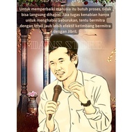 KAYU Habib Gus Baha6's Wooden Poster Ulama Poster Habib Gus Baha6