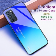 SoftCase Glass Kaca - OPPO RENO 6 4G / 5G -  - Full Colur  - Full Cover - Pelindung Handphone - Casing Hp - Case Hp Oppo Reno 6 4G / 5G - Bisa Bayar Di Tempat - COD!!