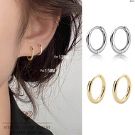 Anting Tusuk Bulat Pria dan Wanita Warna Emas dan Putih