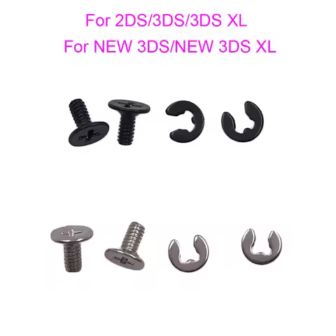1Set For Nintendo 2DS 3DS 3DS XL New 3DS 2015+ Battery Back Cover Screw Mount Repair Secure Bolt + W
