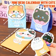 4Pcs Cute Cat Theme Desk Calendar | 4 Styles Options Black Orange Calico Brown | June 2025 - Dec 202