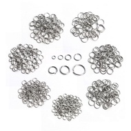 200pcs 3-12mm Stainless Steel DIY Jewelry Findings Open Single Loops Jump Rings & Split Ring for jew