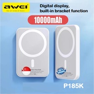 【SG STOCK】Awei P186K P139K Magnetic Wireless 10000mAh Power Bank Battery Pack Powerbank Charger for iPhone 14/13/12
