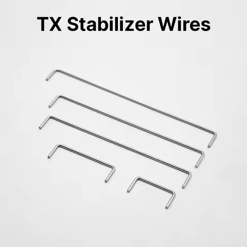 TX Stabilizer Wires(2U 3U 6U 6.25U 7U) With Balancing Pole Flat Straight Steel Wire