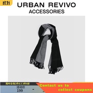 URBAN REVIVO2022New Men's Soft Color Matching Long ScarfAM40BA2N2002 CKZA