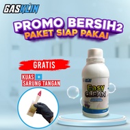 Paket Bersih Gasklin Easy Clean Pembersih Kerak membandel toilet keramik kamar mandi gratis kuas dan sarung tangan