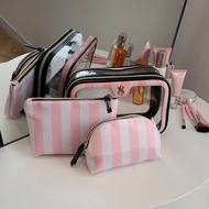 Victoria's Secret Trio 3in1 Vanity Train Case Makeup Cosmetic Toiletry Travel Pouch Bag Beg Makeup W