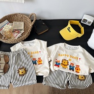 [HY] 80-140 Children's Short-Sleeved Suit Summer Boys Breathable Crystal Bead Floor Shorts Cartoon C