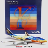 APOLLO Singapore Airlines B747-400 9V-SPL/SPK Airliner Model Seven-Color Bird 1/400