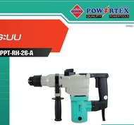 ลว่านโรตารี่2ระบบ Powertex620WPPT-RH-26-A 620W รองรับดอกสว่าน ได้ถึง26mm. รับประกัน1 ปี