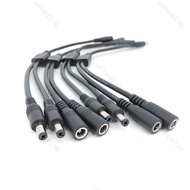 18awg 10A 1 to 2 way DC Power Cable male female to 2 male female Splitter 5.5x2.1mm Plug extend CCTV