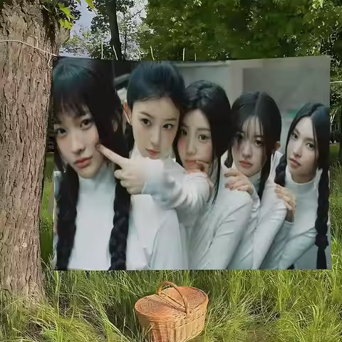 Popular Kpop Group I-Illit DIY Flag For Family Group Photo Living Room Home Dorm Decor Wall Art Deco