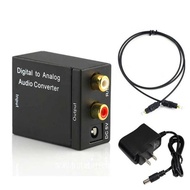 ตัวแปลงสัญญาณ Optical /Coaxial เป็น RCA Digital Optical Coaxial Toslink Digital to Analog Audio Converter Adapter