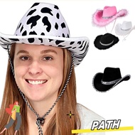 PA-HOME Cowgirl Hat Women Funny Cosplay Costume Party Performance Sequin Cowgirl Hats