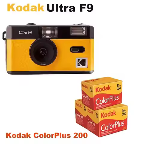 Original Kodak Ultra F9 F9S Film Camera 35mm Focus Free Reusable Built in Flash Multiple Colors Pack