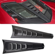 PN1H Rear Window Spoiler Cover Roof Trim Carbon Fiber Black For Chevrolet for Corvette C8 Coupe Stin