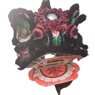 RED Full Size Lion Dance Head Mask 🦁 Vintage Traditional Hong Kong 關公獅   舞獅  獅子舞  民間傳統藝能 Bar Pub Clu