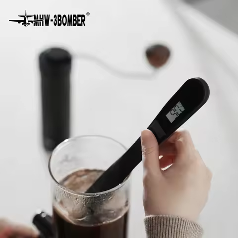 MHW-3BOMBER Wand Coffee Stirrer with Digital Thermometer Coffee Syphon Stir Stick for French Press B