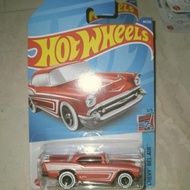 HOTWHEELS MERAH Hot Wheels 57 chevy Red