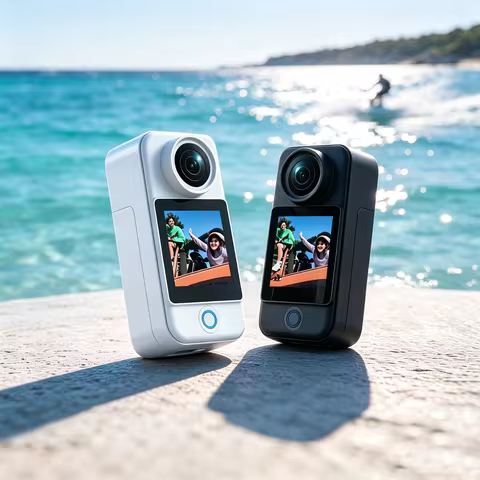 Pocket Mini Travel Action Camera 1/2.8" CMOS Sensor Vlog Combo 4K 30FPS Video 30M Waterproof Set Mot