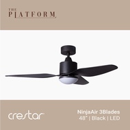 Crestar Ninja air (48inch) With LED (Black / White / Wood) Ceiling fans