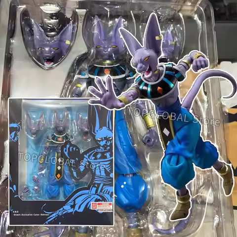 Shf Dragon Ball Z Figures Beerus Super God of Destruction Anime Action Figures PVC Statue Collection