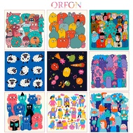 【ORFON】Korean Cute Cartoon Paint by Number/Painting by Number/DIY Number Painting Gifts for Friends