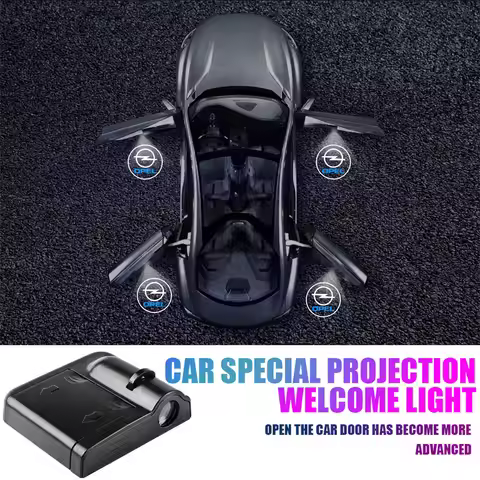 1/2/4Pcs Car Wireless HD Projector Light Auto Door Welcome Lamps For Opel OPC Astra G H J K F Corsa 