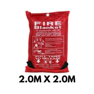 Home Fire Blanket Fiberglass Safety Fire Fighting Prevention ( 1.0m x 1.0m / 1.2m x 1.2m / 1.2m x 1.