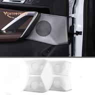 4 Piece Car Door Audio Speaker Decorative Cover Silver Stainless Steel Trim Interior Accessories for BMW X1 U11 2023 2024